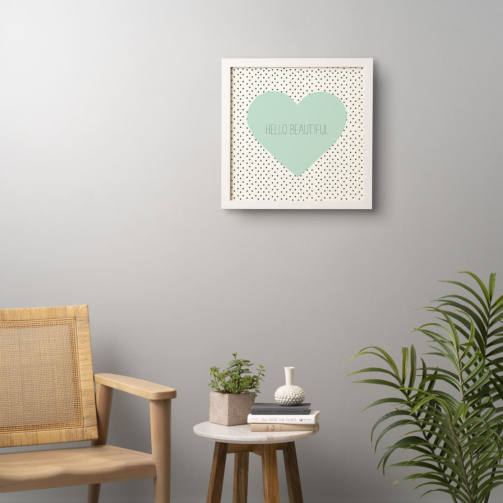 Allyson Johnson Hello Beautiful Heart Framed Wall Art