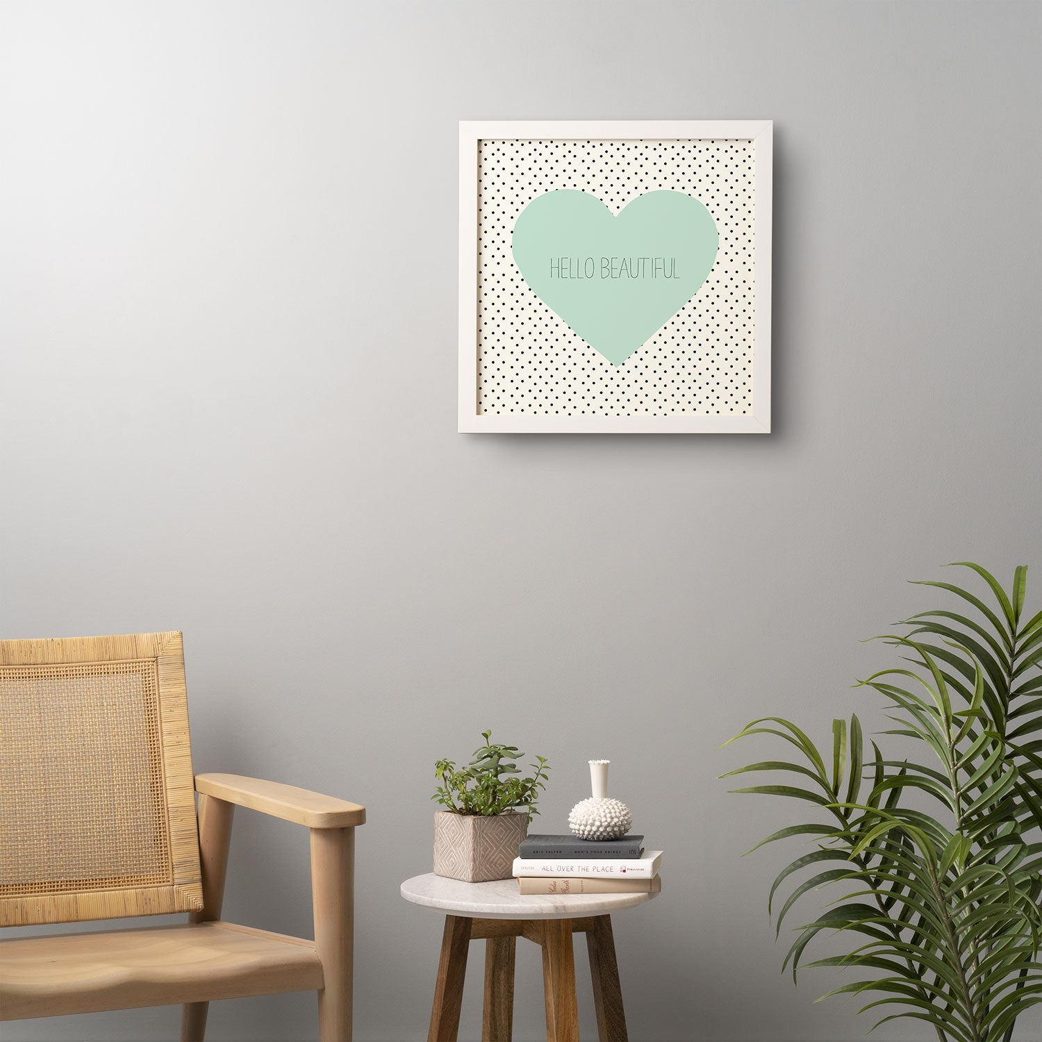 Allyson Johnson Hello Beautiful Heart Framed Wall Art