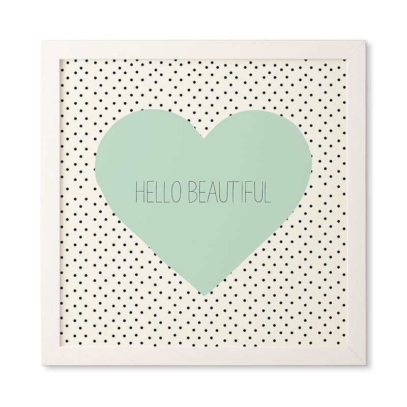 Allyson Johnson Hello Beautiful Heart Framed Wall Art