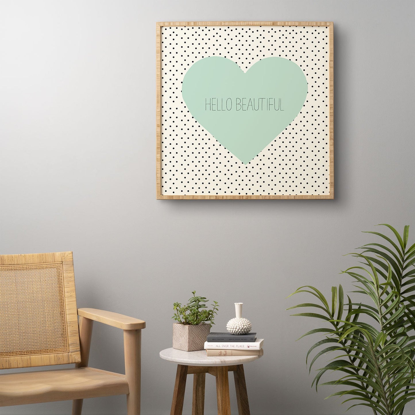 Allyson Johnson Hello Beautiful Heart Framed Wall Art
