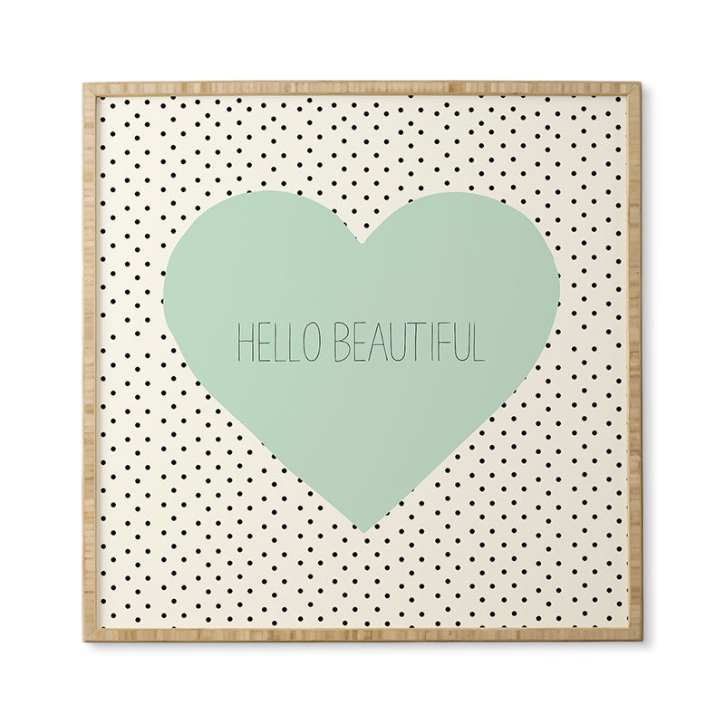 Allyson Johnson Hello Beautiful Heart Framed Wall Art