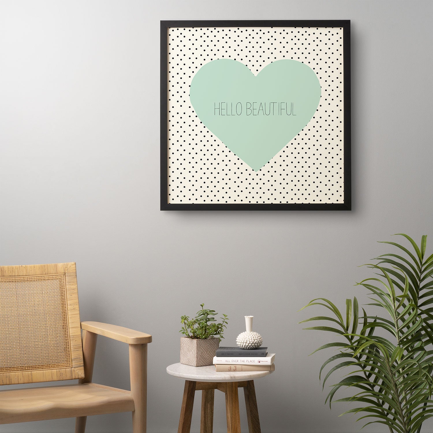 Allyson Johnson Hello Beautiful Heart Framed Wall Art