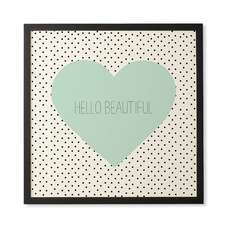 Allyson Johnson Hello Beautiful Heart Framed Wall Art