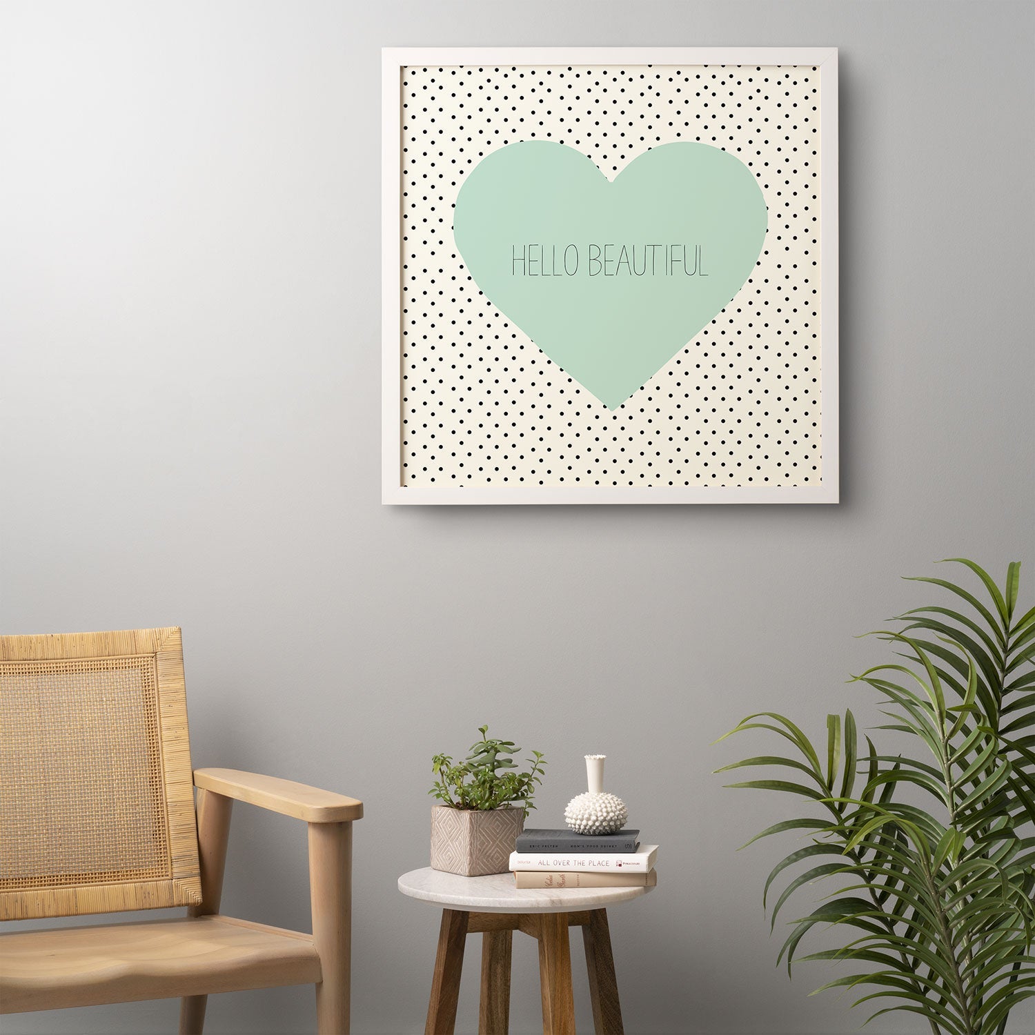 Allyson Johnson Hello Beautiful Heart Framed Wall Art