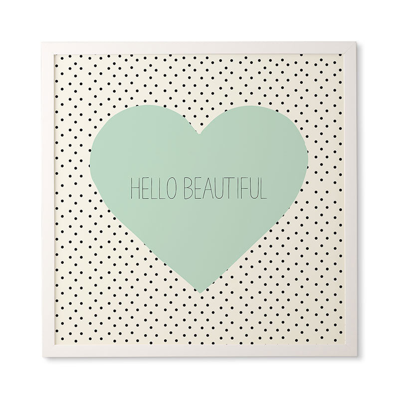Allyson Johnson Hello Beautiful Heart Framed Wall Art