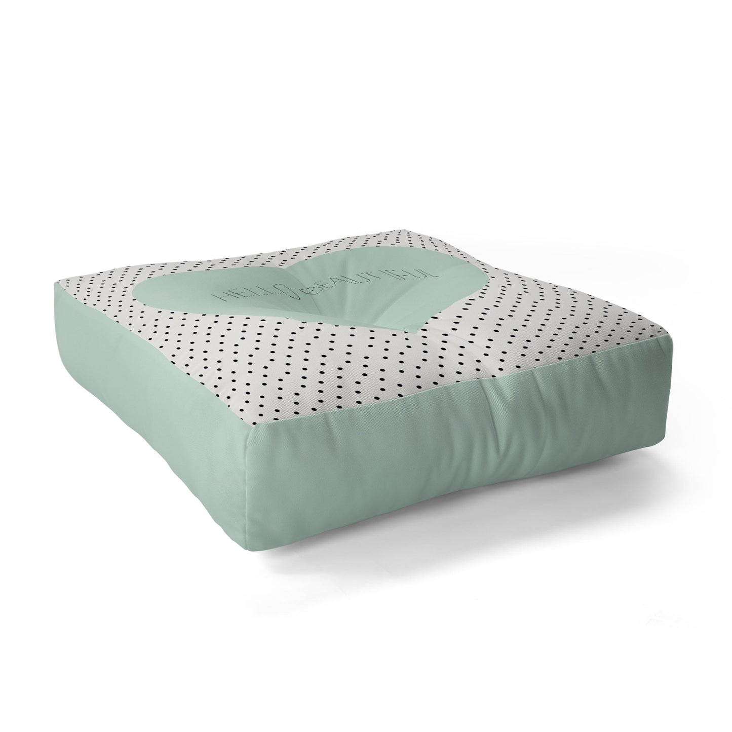 Allyson Johnson Hello Beautiful Heart Floor Pillow Square