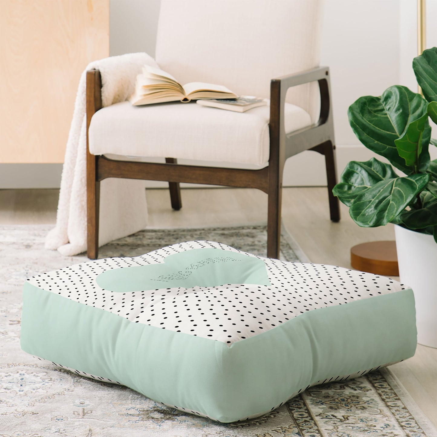 Allyson Johnson Hello Beautiful Heart Floor Pillow Square