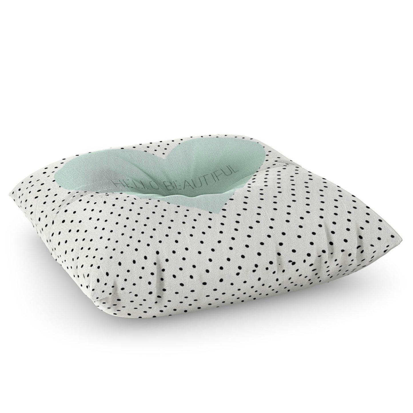 Allyson Johnson Hello Beautiful Heart Floor Pillow Square