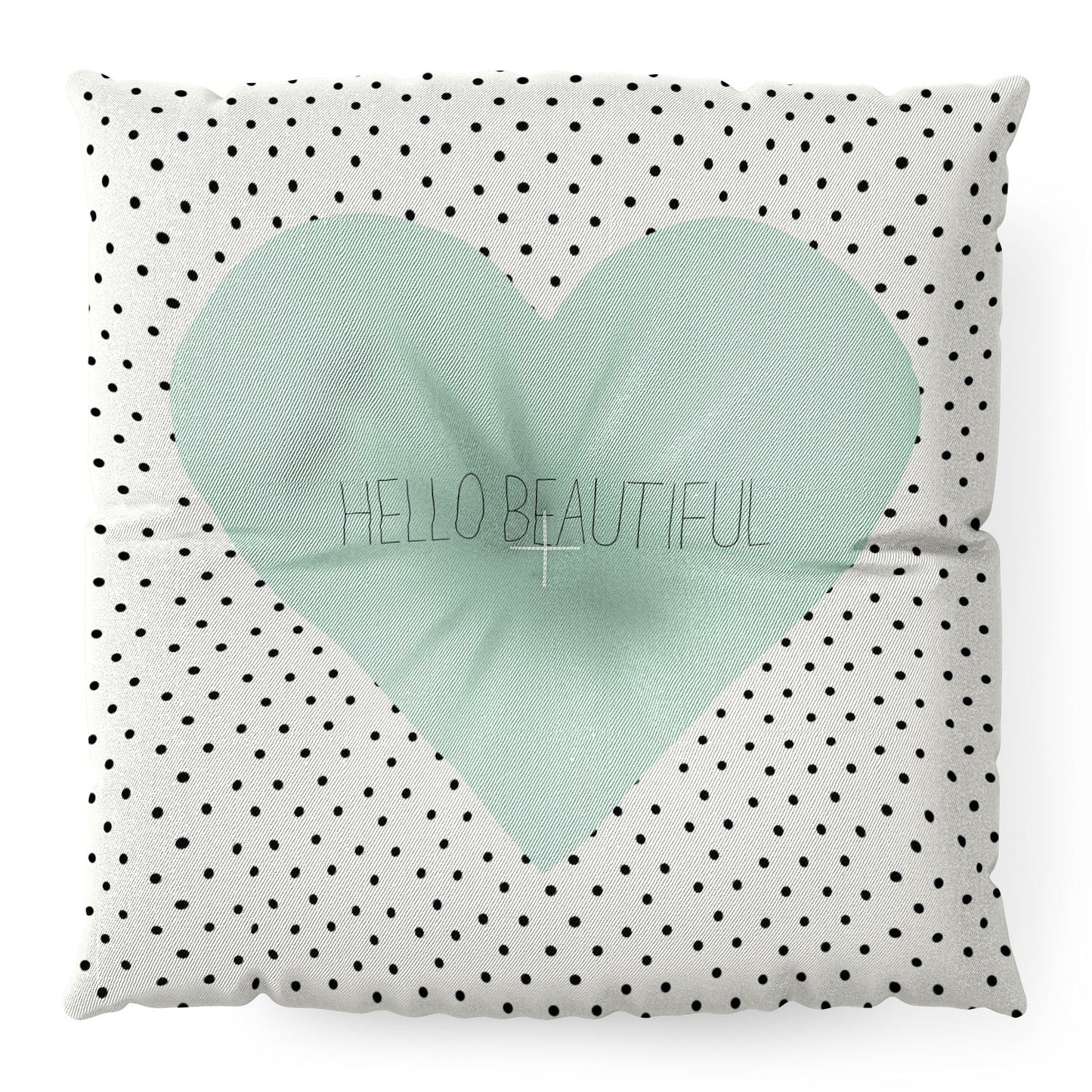 Allyson Johnson Hello Beautiful Heart Floor Pillow Square