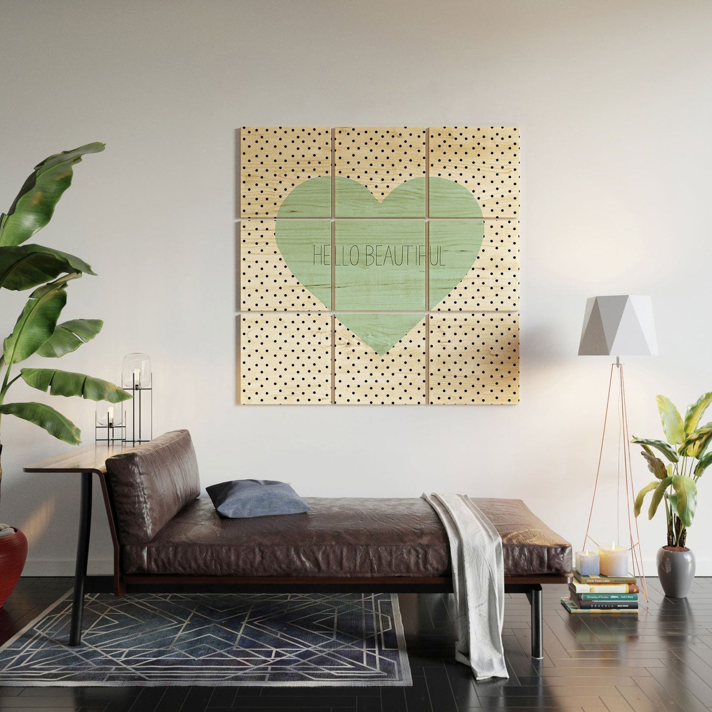 Allyson Johnson Hello Beautiful Heart Wood Wall Mural