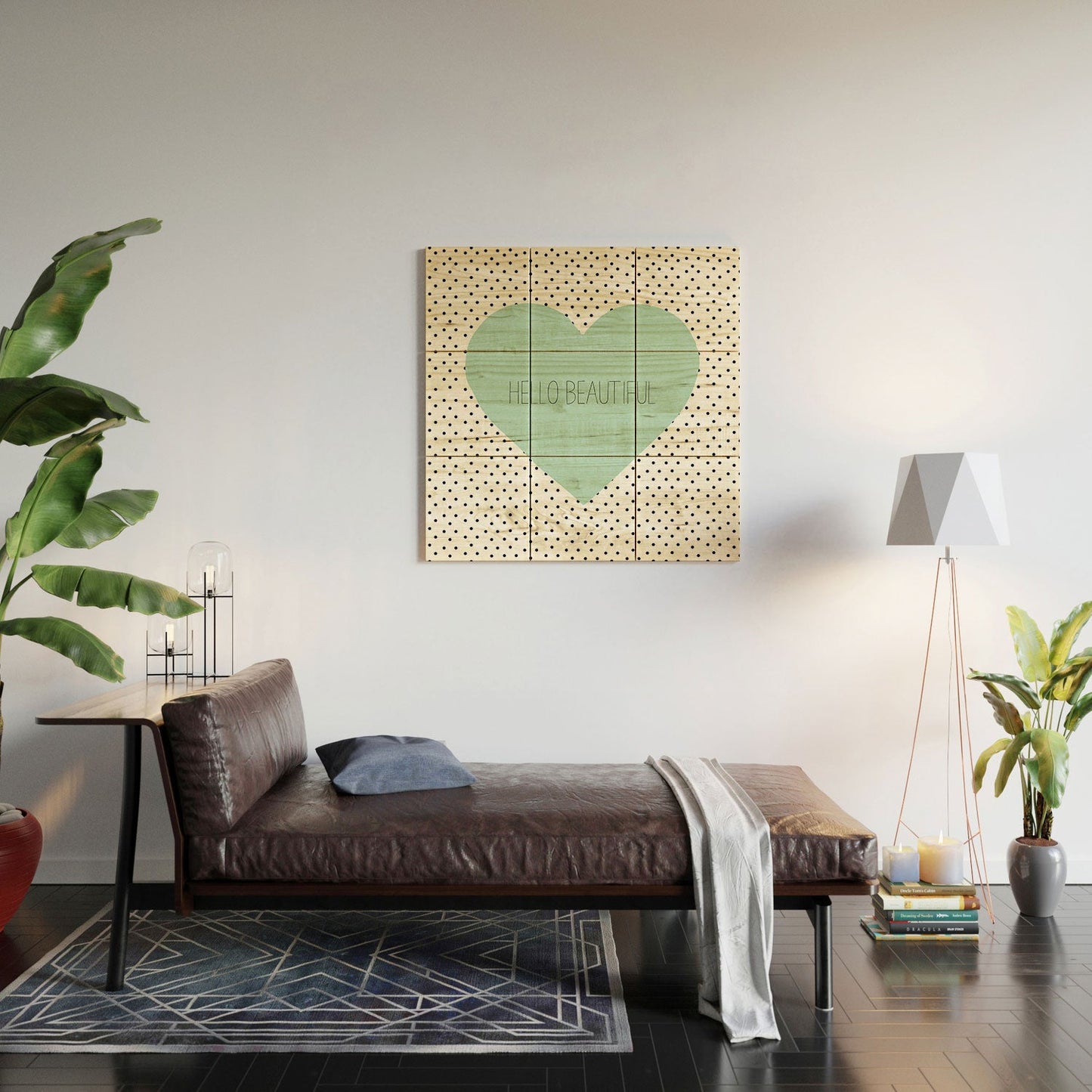 Allyson Johnson Hello Beautiful Heart Wood Wall Mural