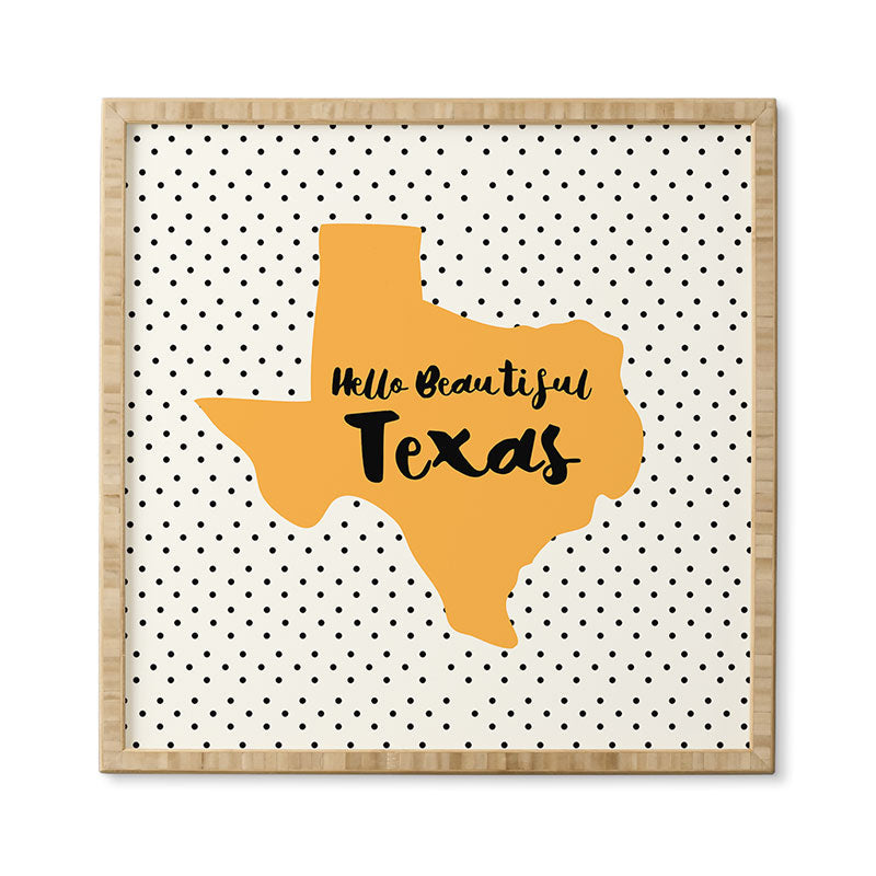 Allyson Johnson Hello beautiful Texas Framed Wall Art