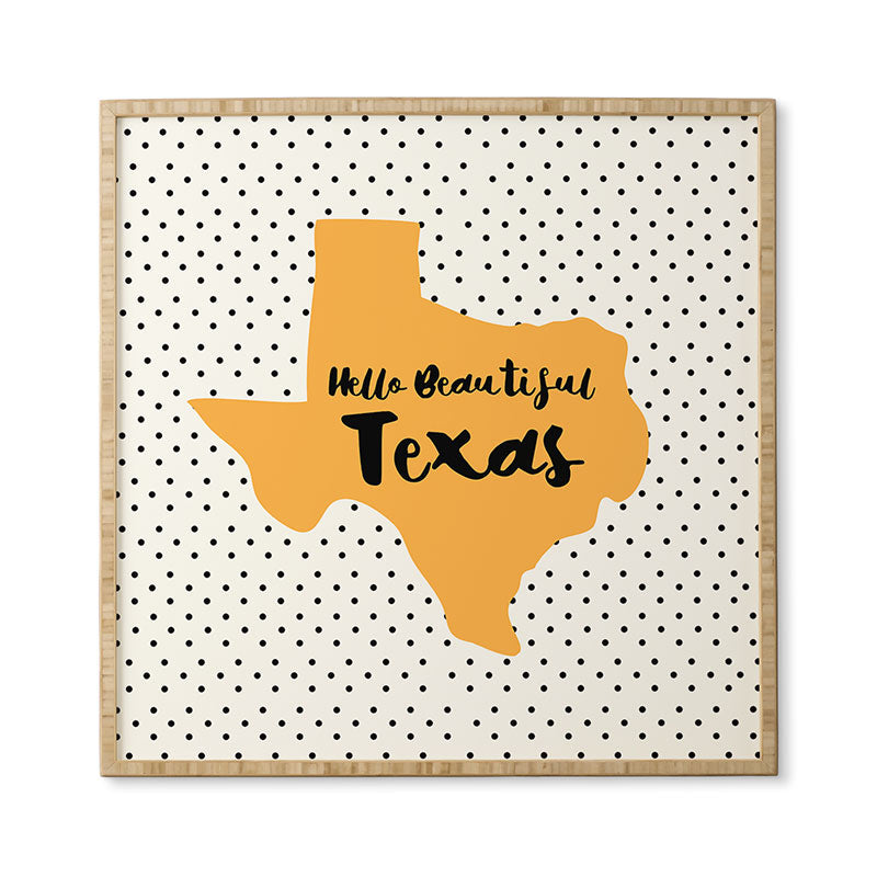 Allyson Johnson Hello beautiful Texas Framed Wall Art