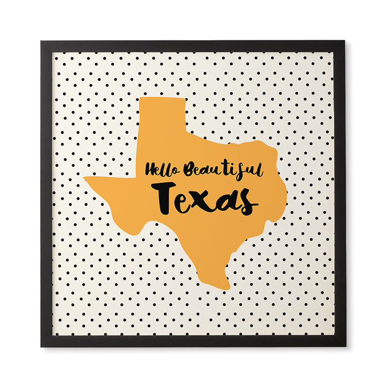 Allyson Johnson Hello beautiful Texas Framed Wall Art