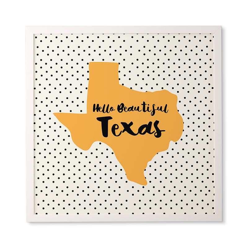 Allyson Johnson Hello beautiful Texas Framed Wall Art