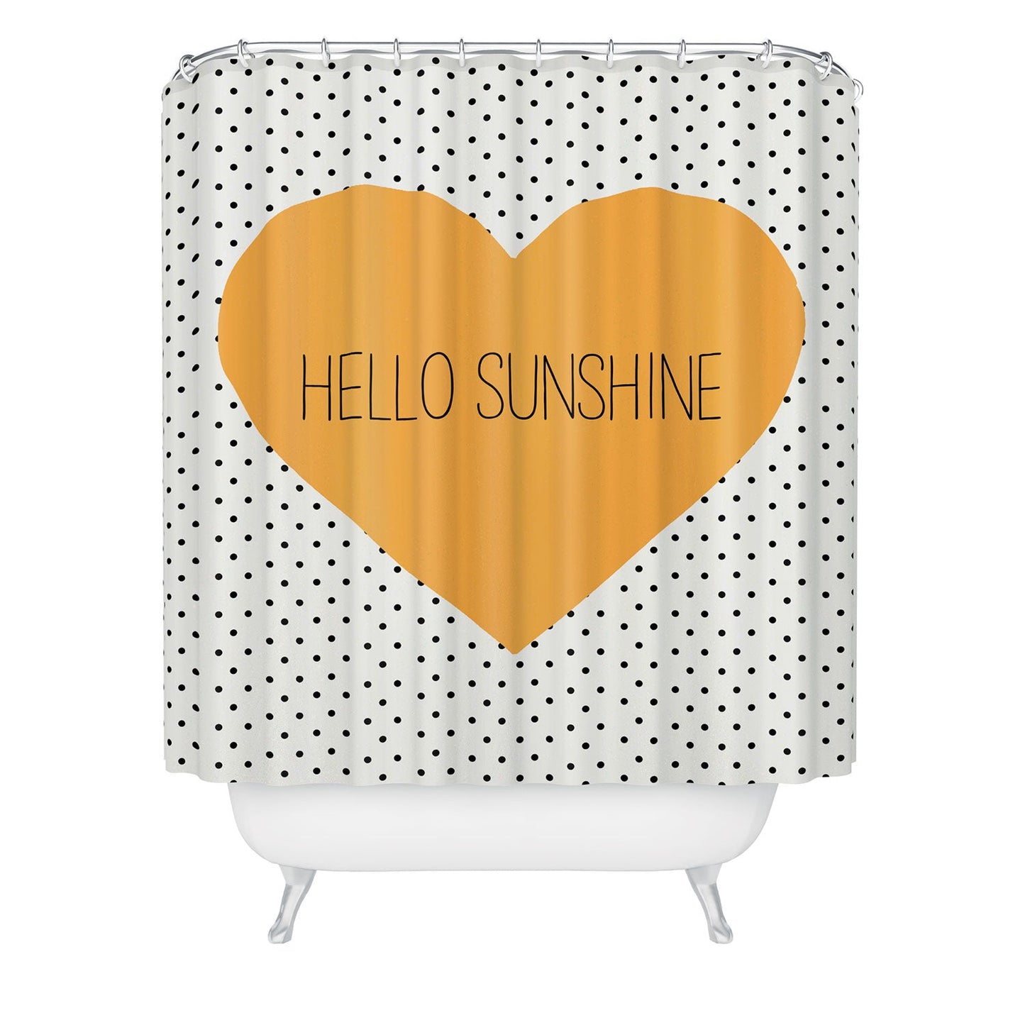 Allyson Johnson Hello Sunshine Heart Shower Curtain