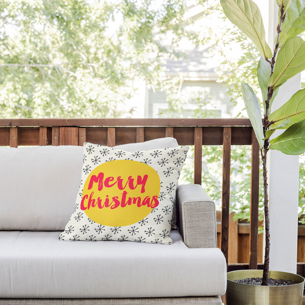 Allyson Johnson Merry Christmas Outdoor Throw Pillow