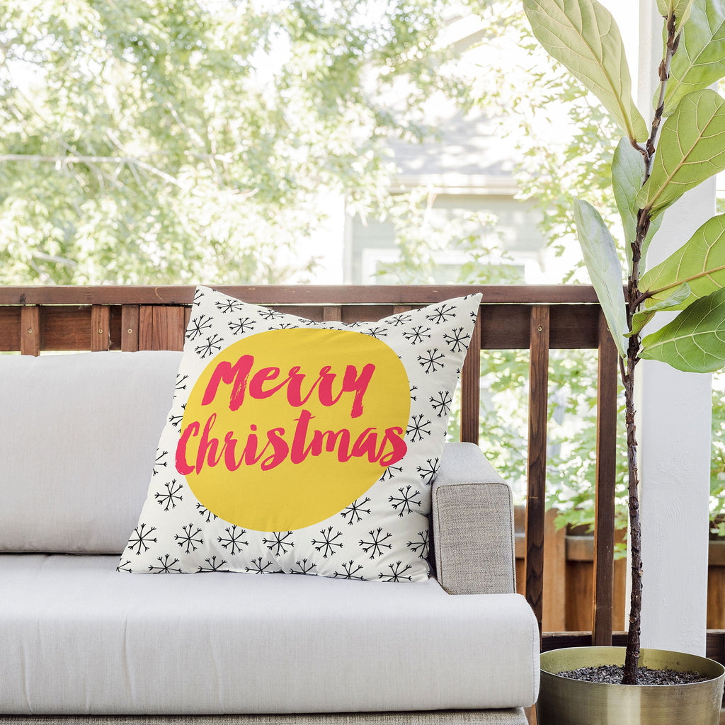 Allyson Johnson Merry Christmas Outdoor Throw Pillow