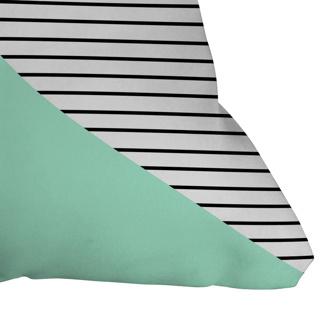 Allyson Johnson Mint and stripes Throw Pillow