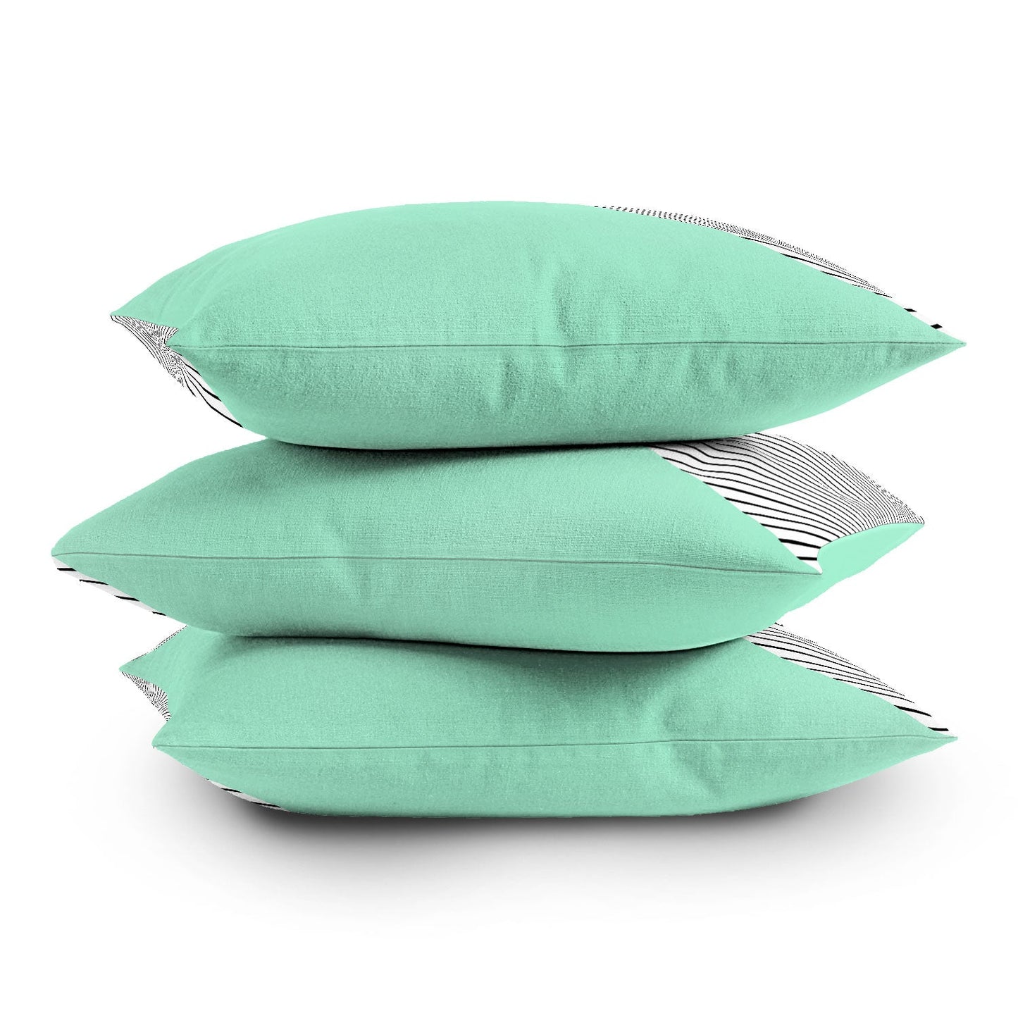 Allyson Johnson Mint and stripes Throw Pillow