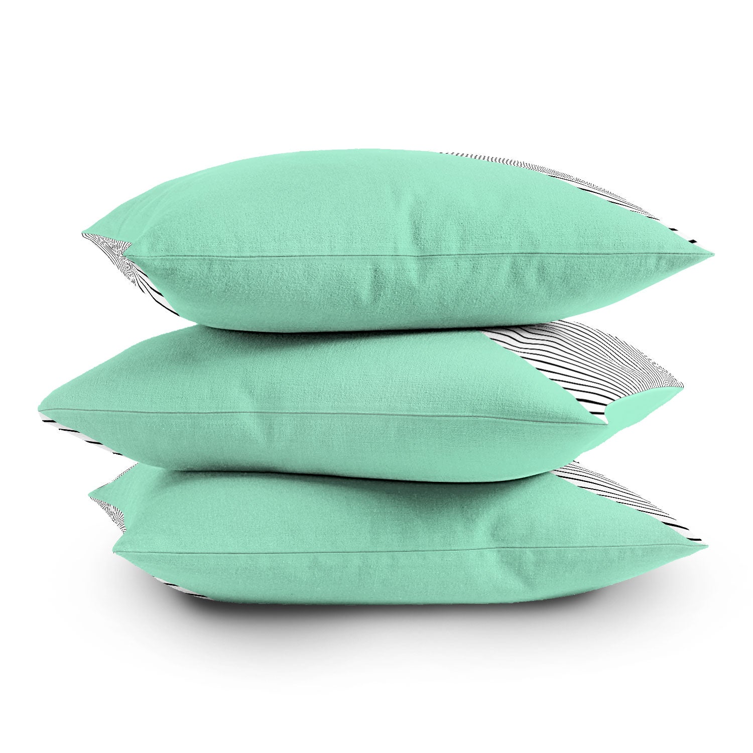 Allyson Johnson Mint and stripes Throw Pillow