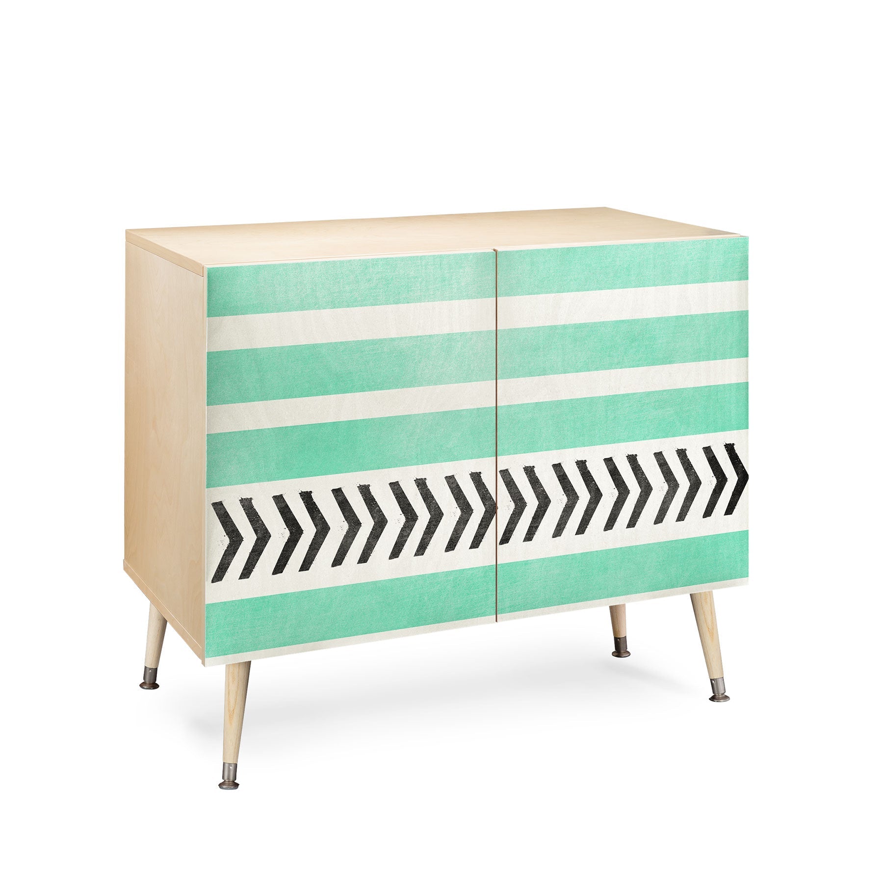 Allyson Johnson Mint Stripes And Arrows Credenza
