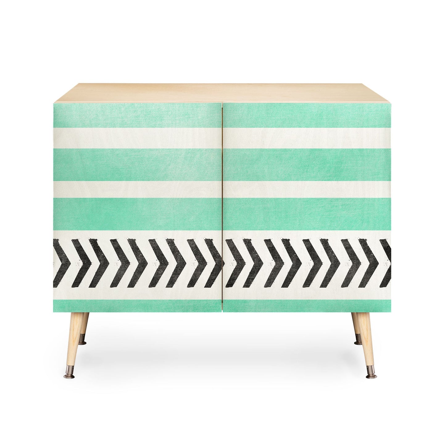 Allyson Johnson Mint Stripes And Arrows Credenza