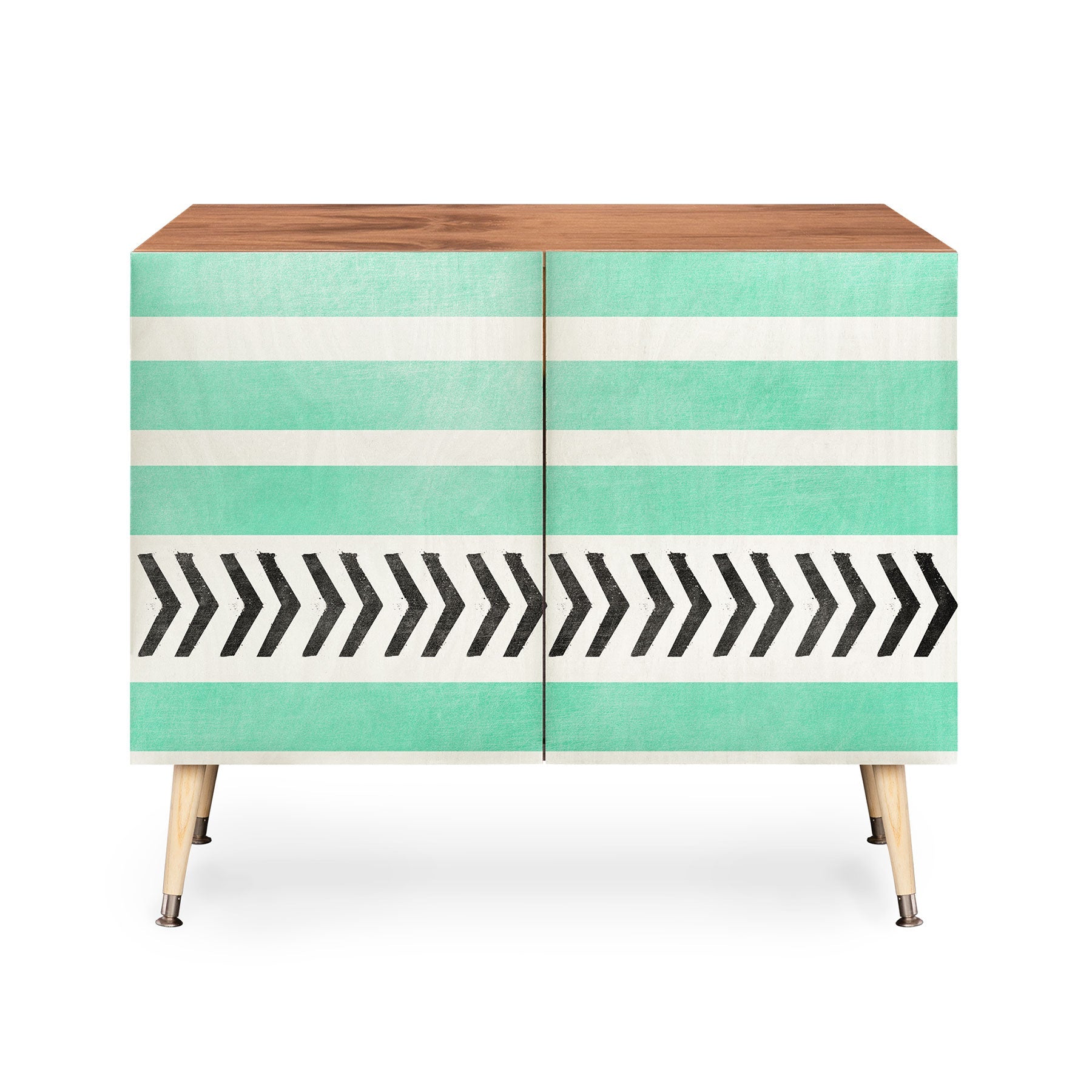 Allyson Johnson Mint Stripes And Arrows Credenza