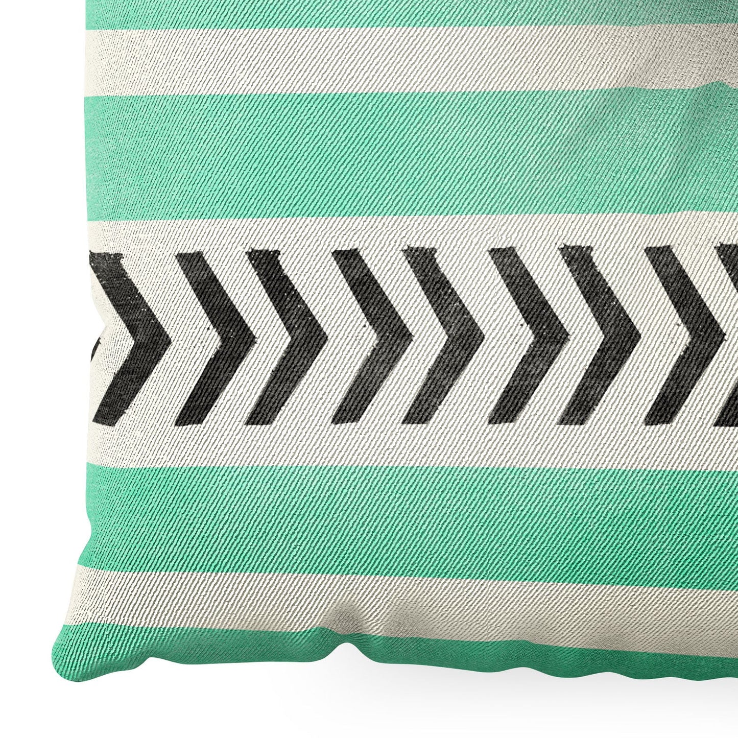 Allyson Johnson Mint Stripes And Arrows Floor Pillow Square