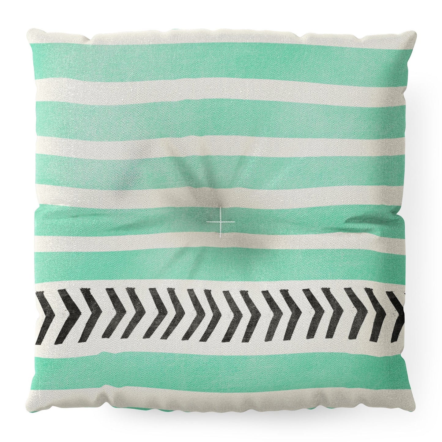 Allyson Johnson Mint Stripes And Arrows Floor Pillow Square