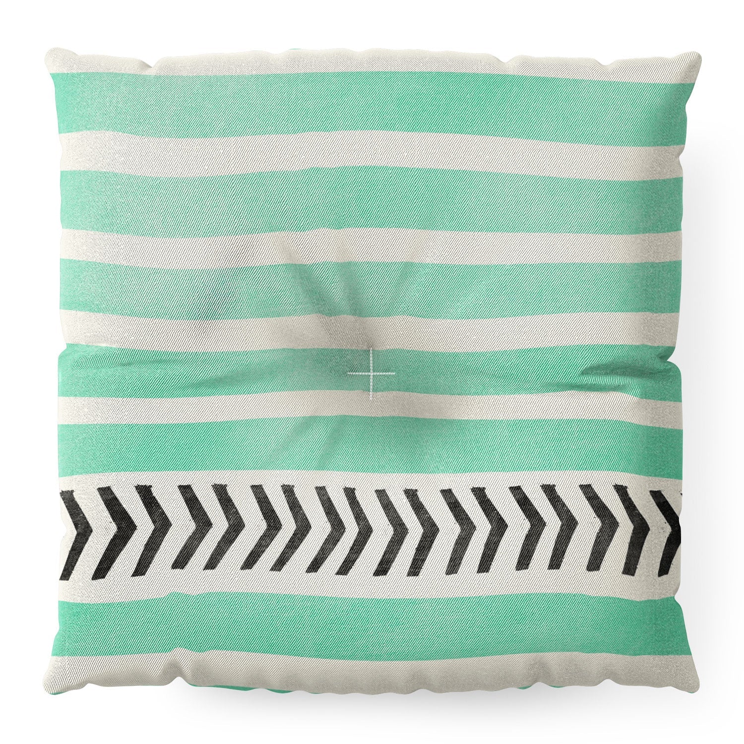 Allyson Johnson Mint Stripes And Arrows Floor Pillow Square