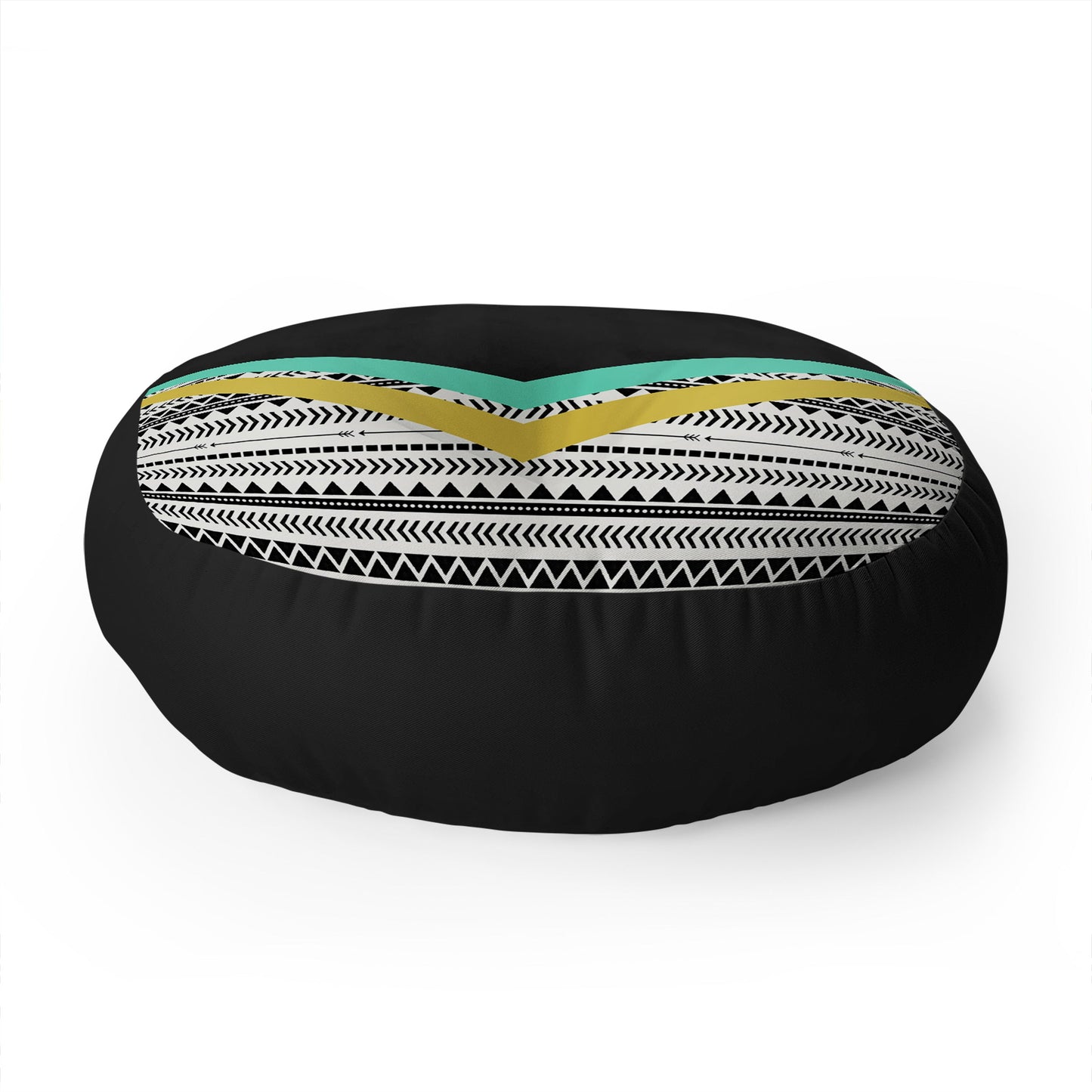 Allyson Johnson Mixed Aztec 1 Floor Pillow Round