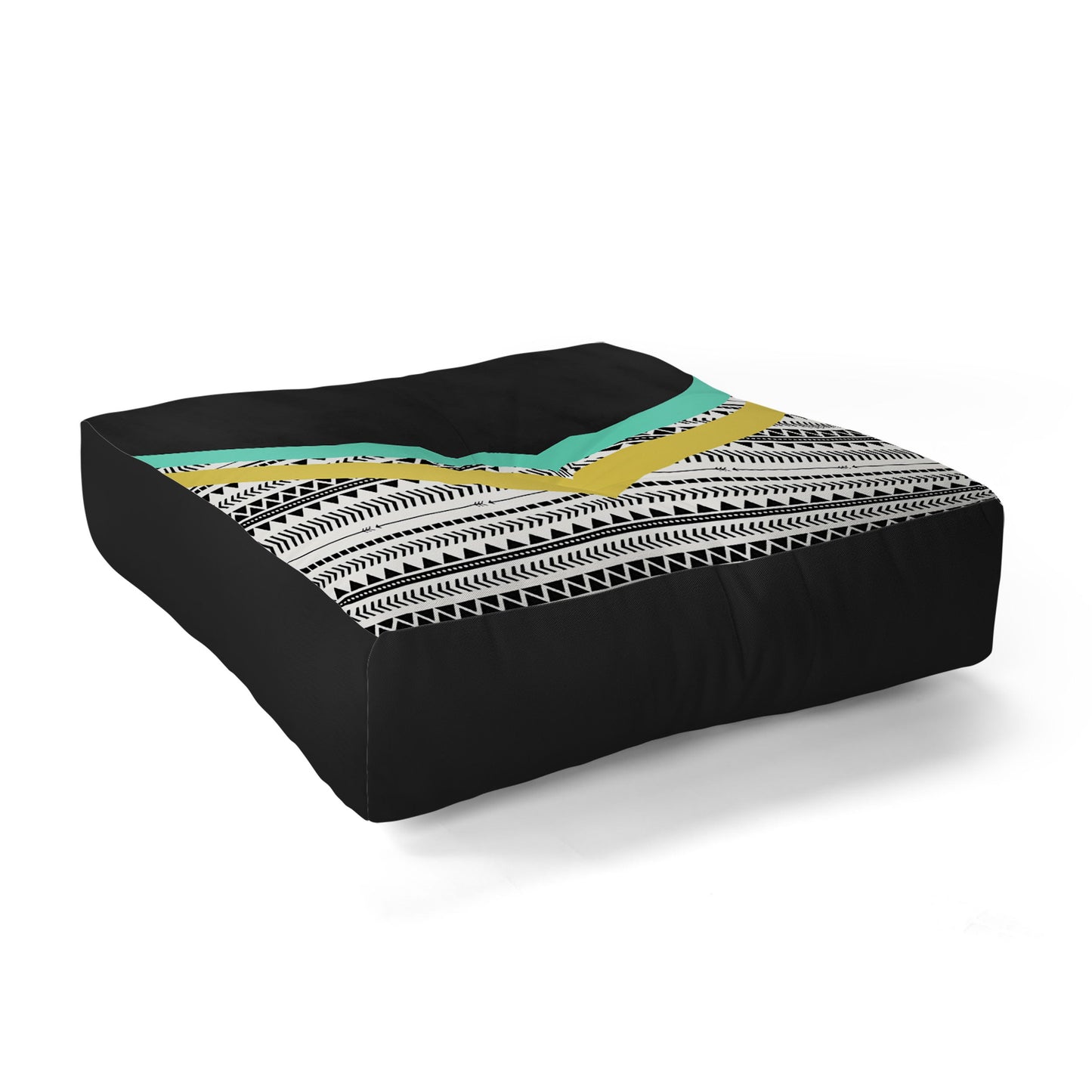 Allyson Johnson Mixed Aztec 1 Floor Pillow Square