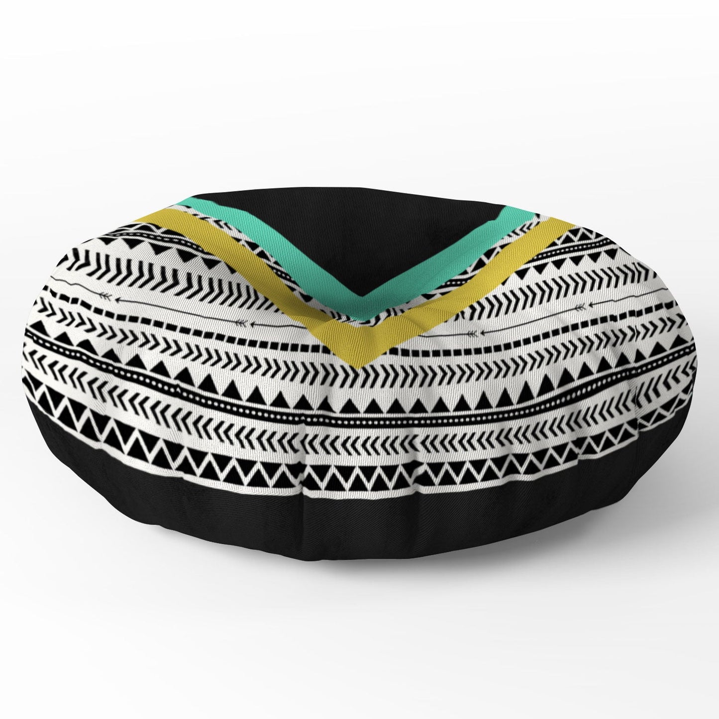 Allyson Johnson Mixed Aztec 1 Floor Pillow Round
