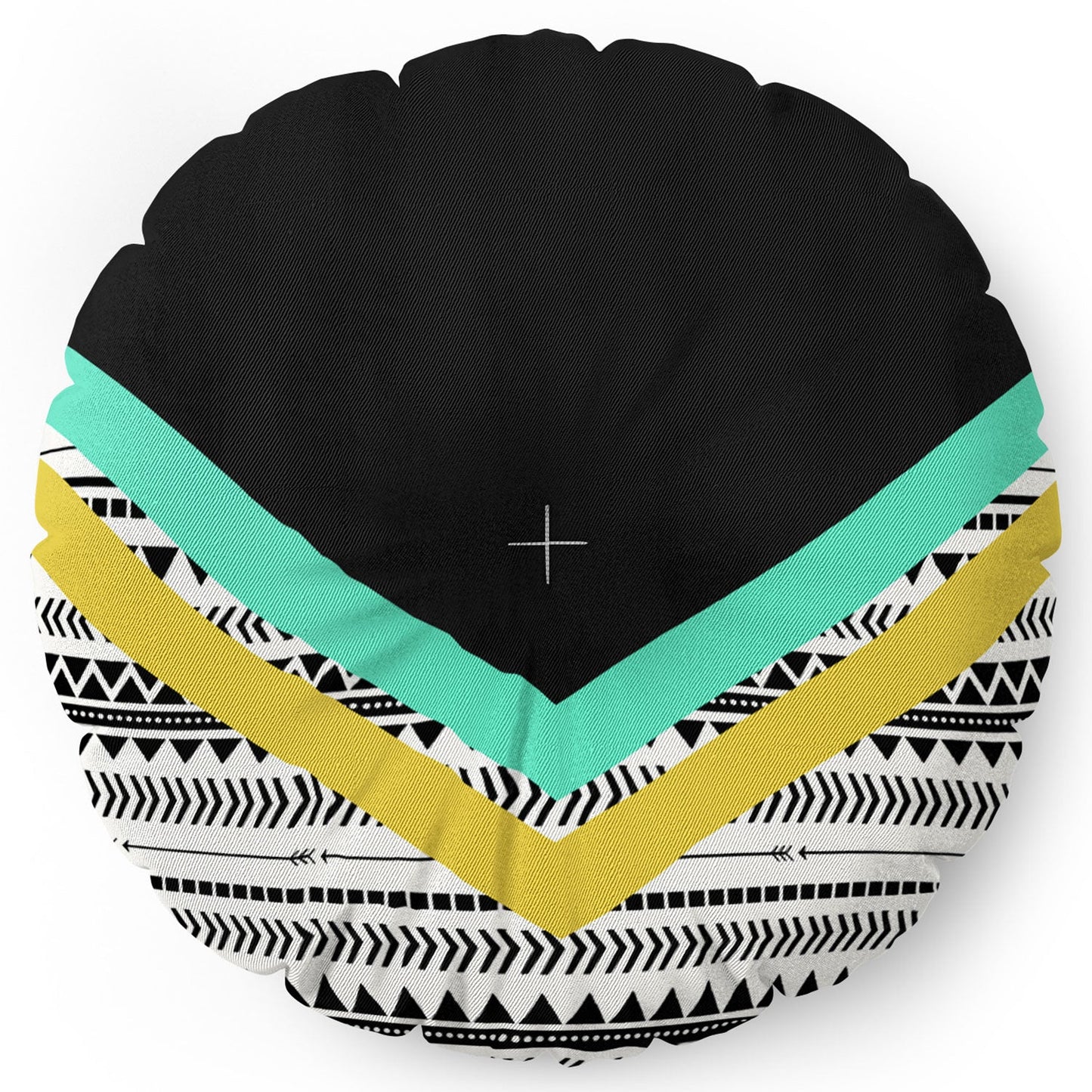Allyson Johnson Mixed Aztec 1 Floor Pillow Round