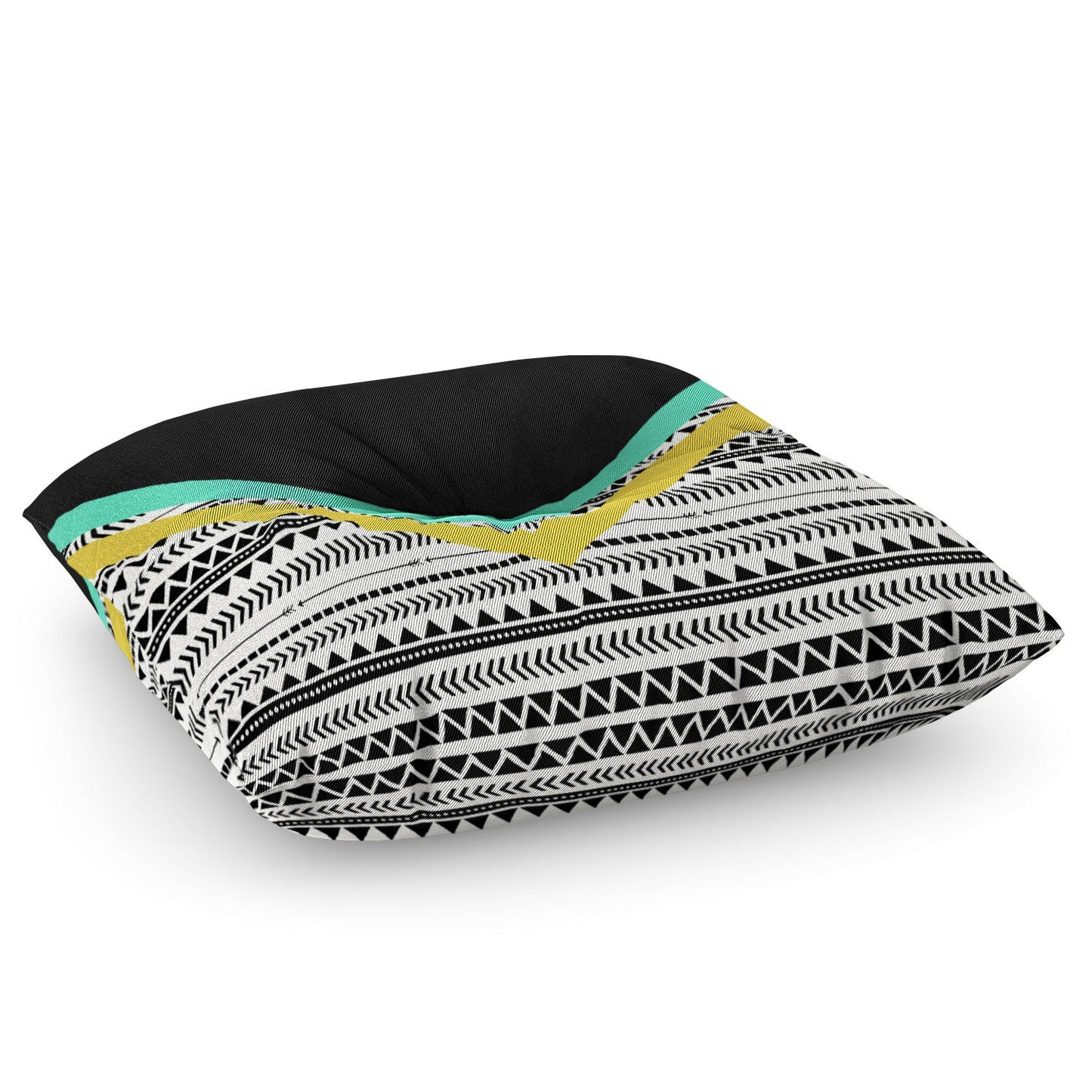 Allyson Johnson Mixed Aztec 1 Floor Pillow Square