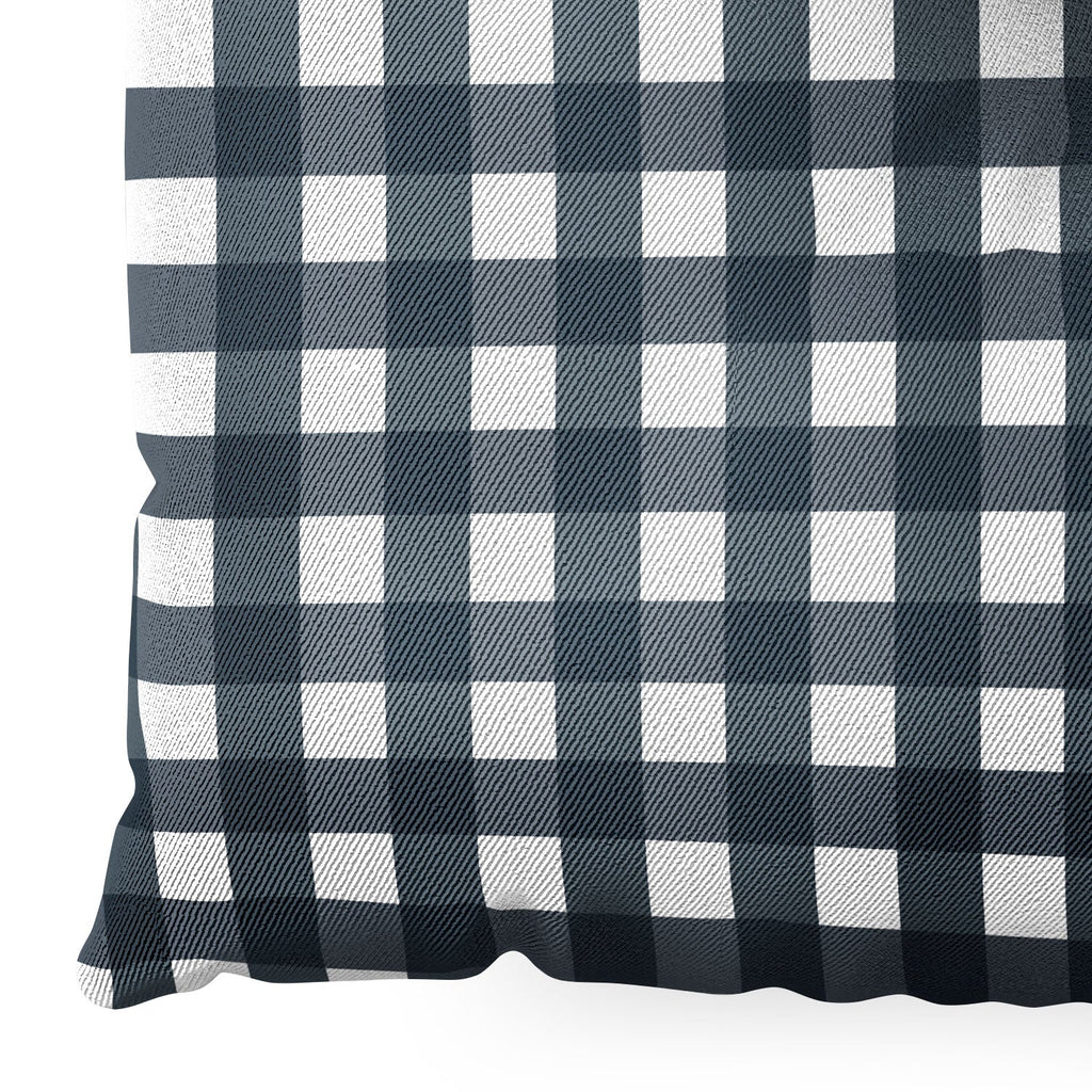 Allyson Johnson Navy Check Floor Pillow Square