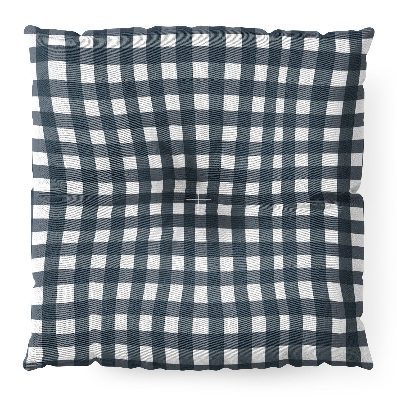 Allyson Johnson Navy Check Floor Pillow Square