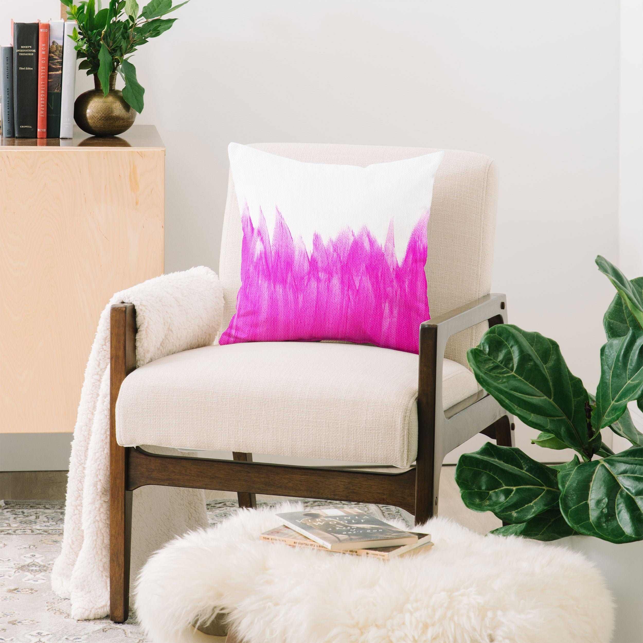 Allyson Johnson Pink Brushed Throw Pillow