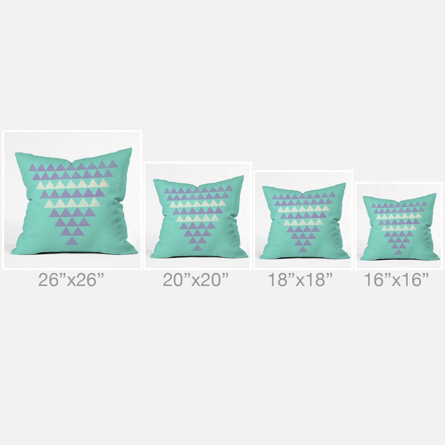 Allyson Johnson Purple Triangles Throw Pillow
