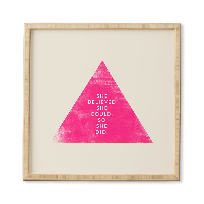 Allyson Johnson She Believed She Could Framed Wall Art