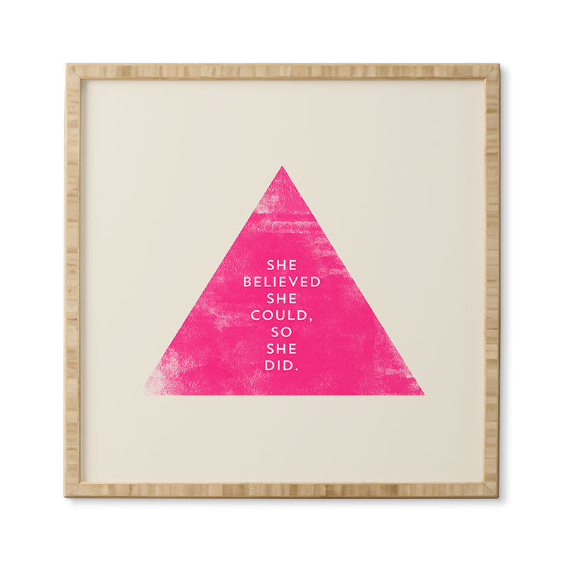 Allyson Johnson She Believed She Could Framed Wall Art