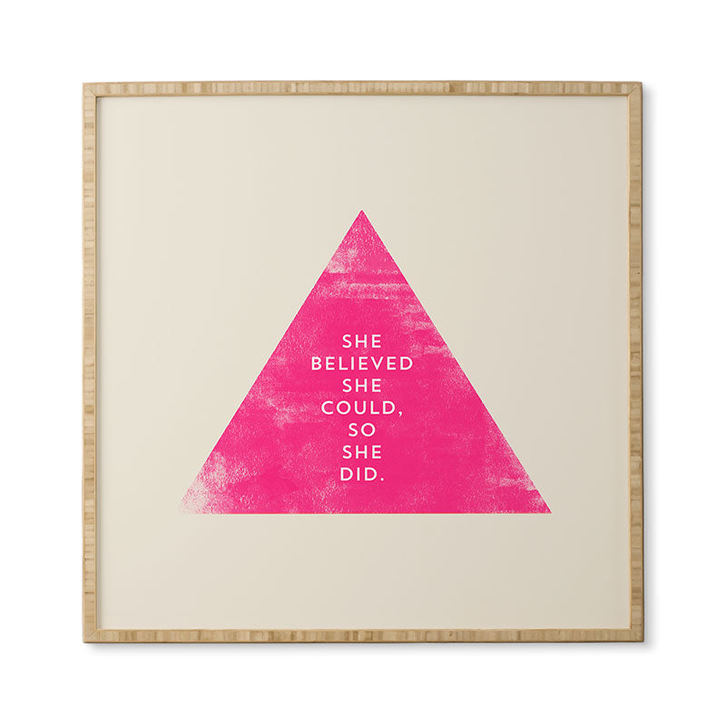 Allyson Johnson She Believed She Could Framed Wall Art