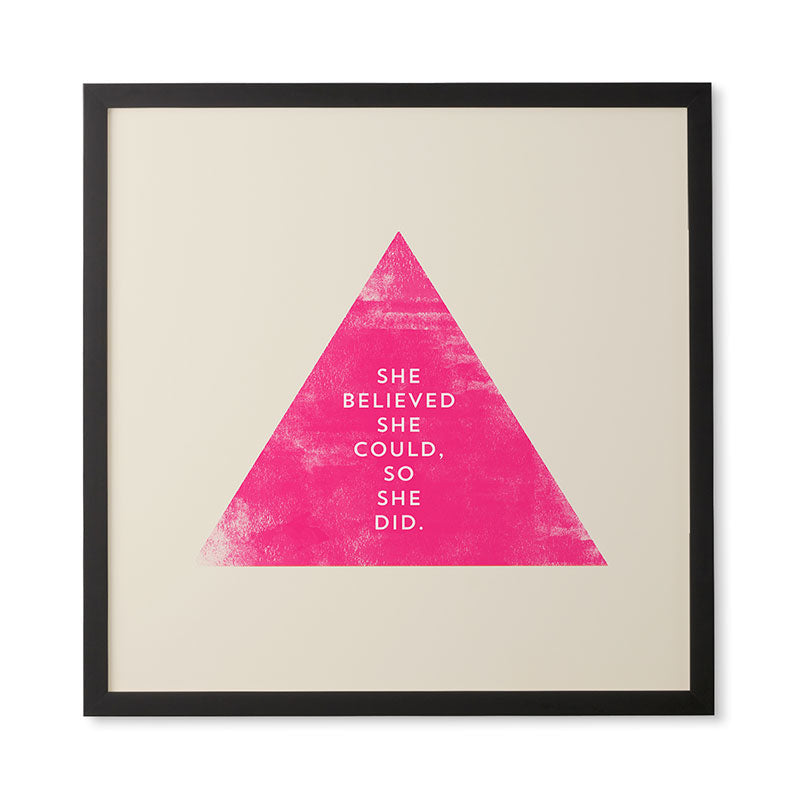Allyson Johnson She Believed She Could Framed Wall Art