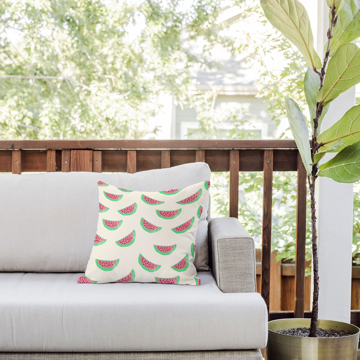 Allyson Johnson Sweet Watermelons Outdoor Throw Pillow