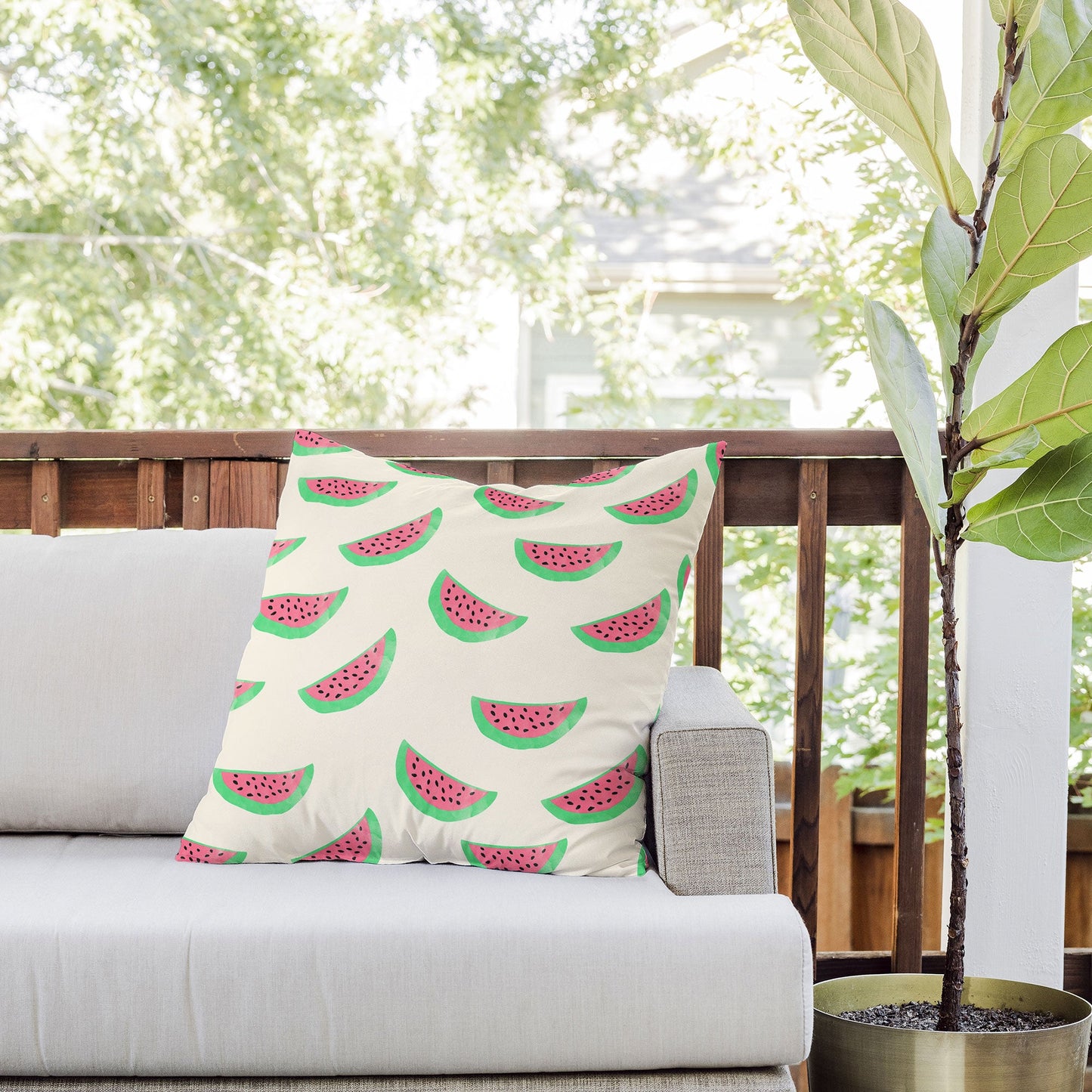 Allyson Johnson Sweet Watermelons Outdoor Throw Pillow