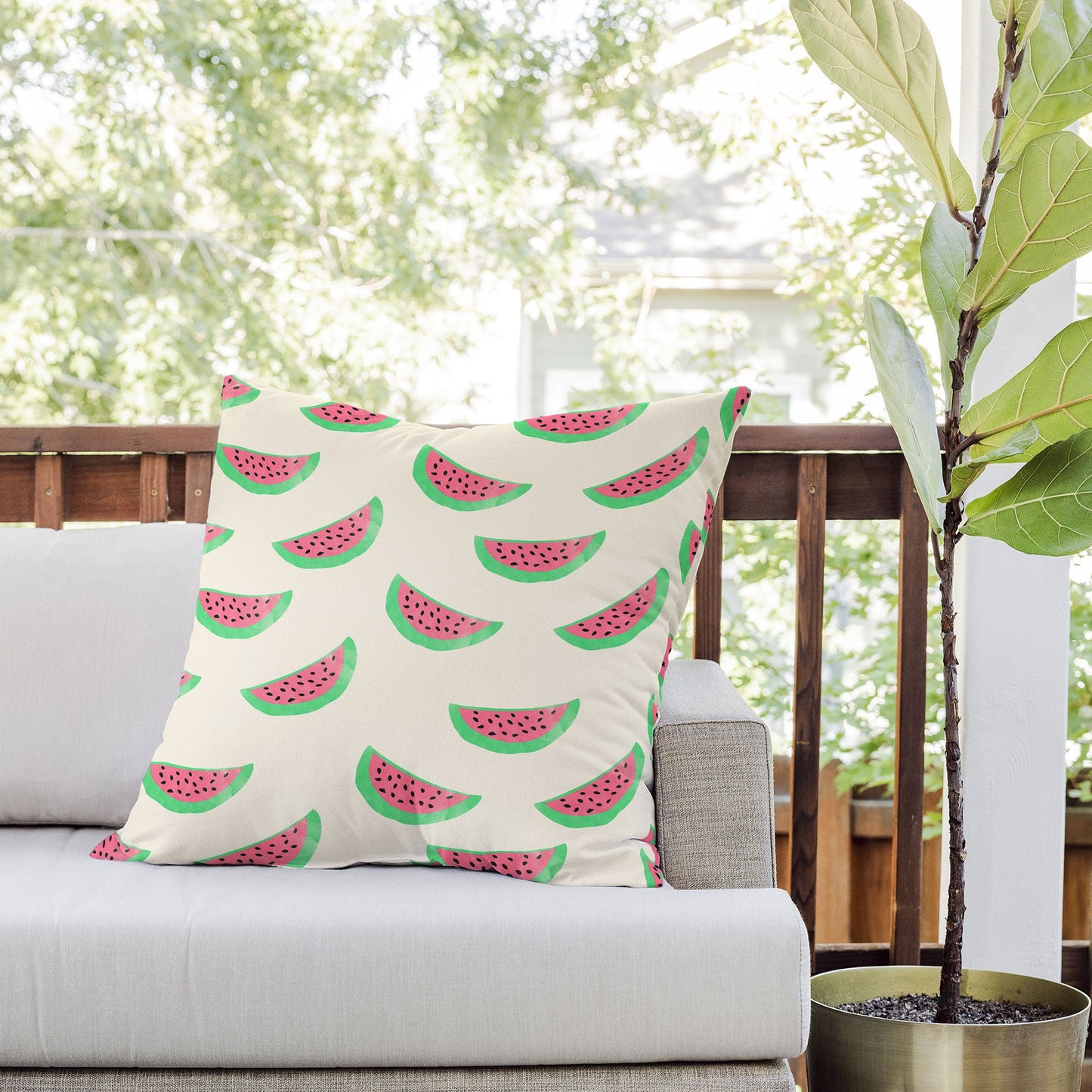 Allyson Johnson Sweet Watermelons Outdoor Throw Pillow