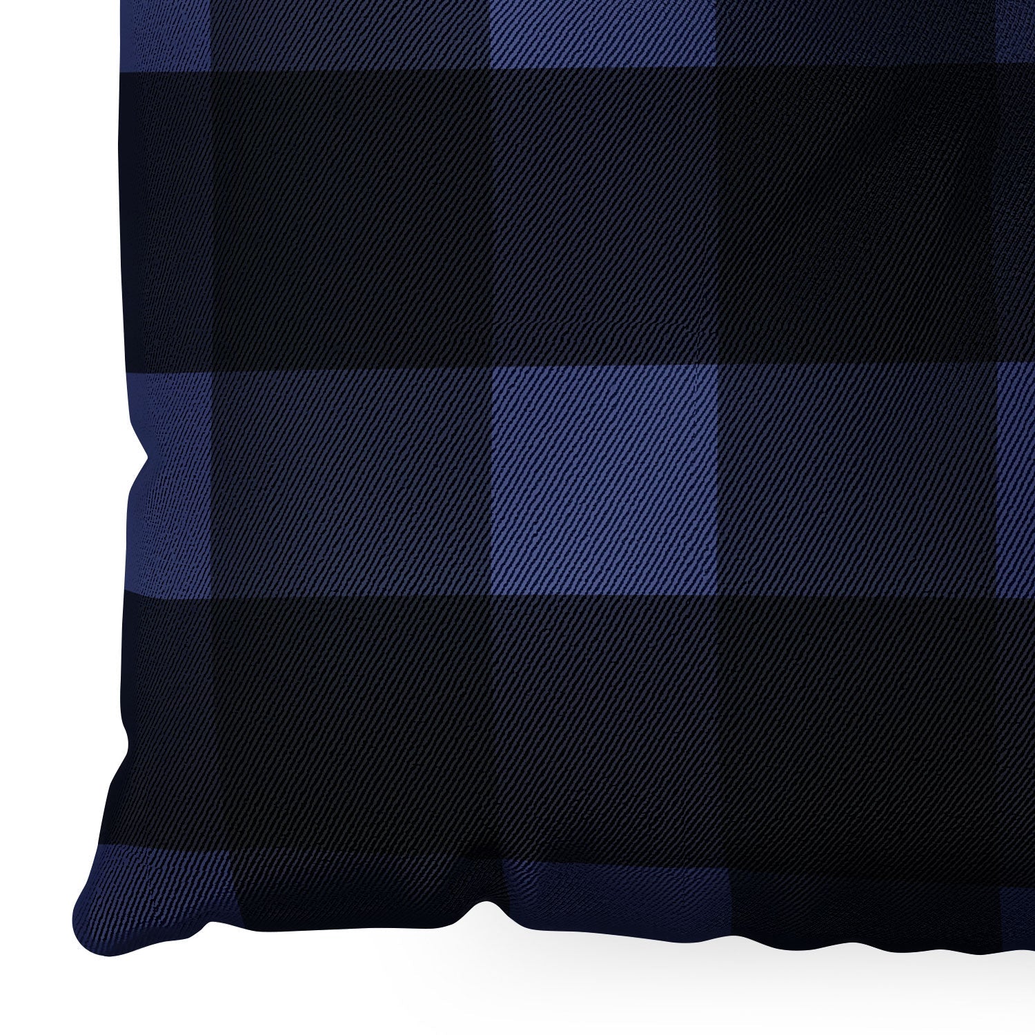 Allyson Johnson Woodsy Blue Plaid Floor Pillow Square
