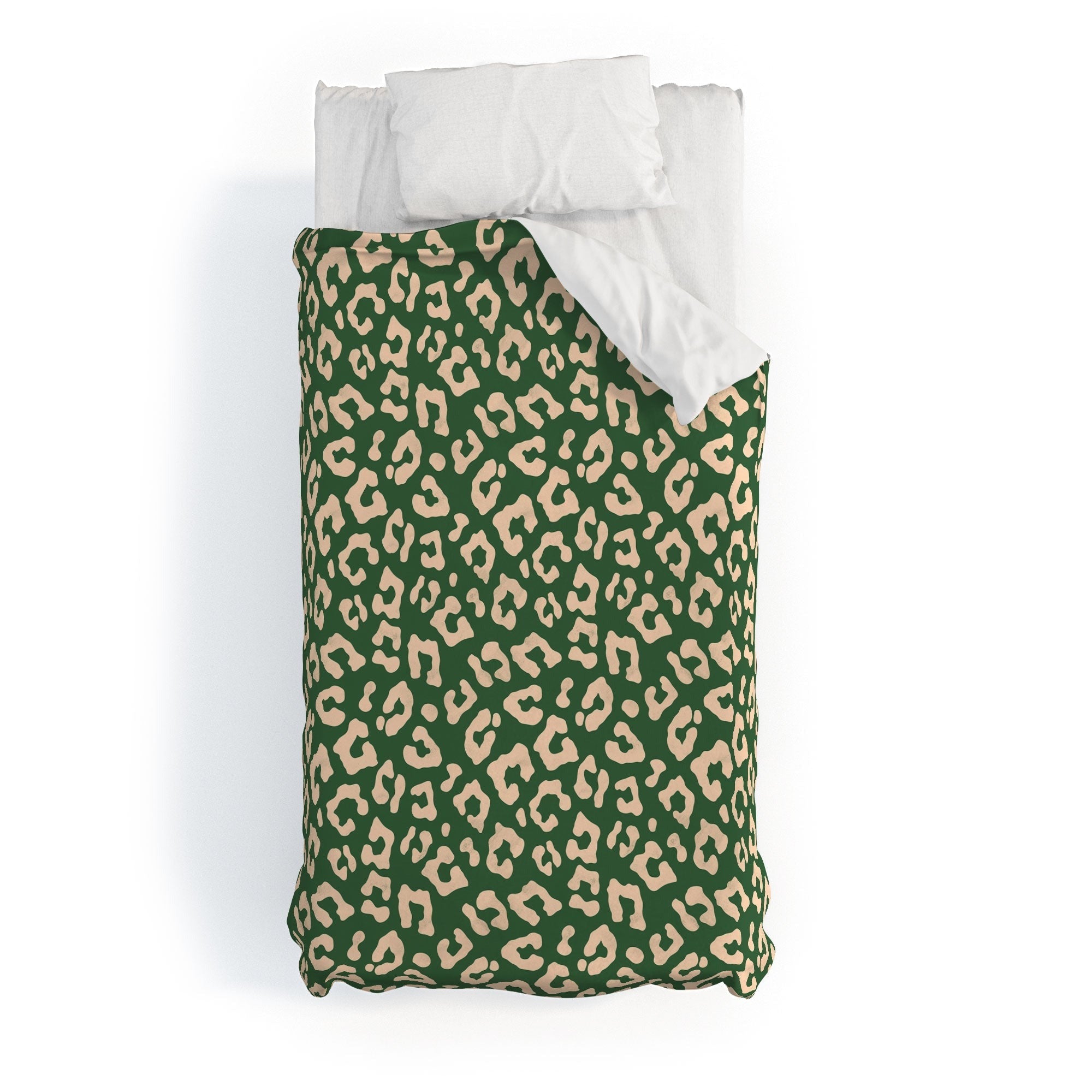 Avenie BR Cheetah Print In Green Duvet Cover