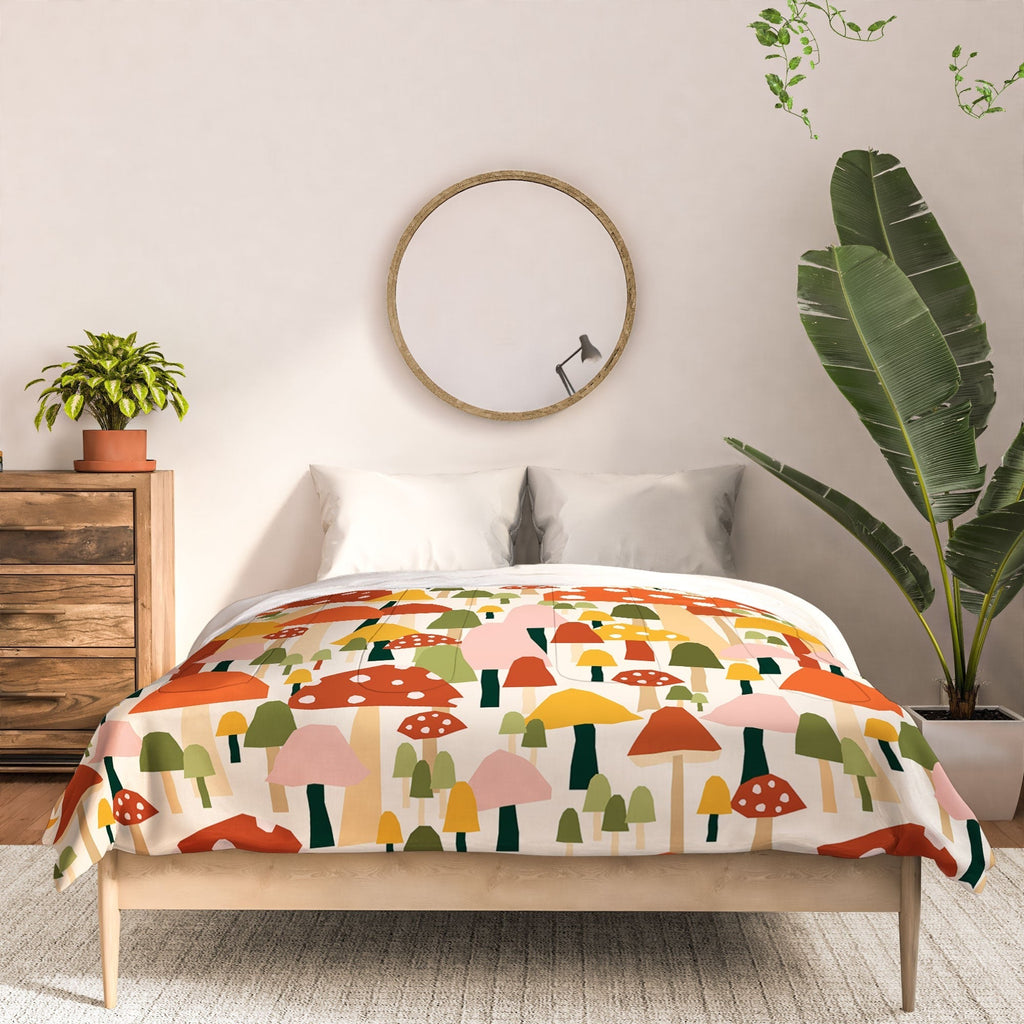 Valeria Frustaci autumnal mushrooms Comforter
